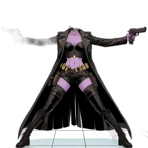 weapon, staff, sword, jacket, concept art, cyberpunk, 3d render, fantasy art transparent PNG cut-out
