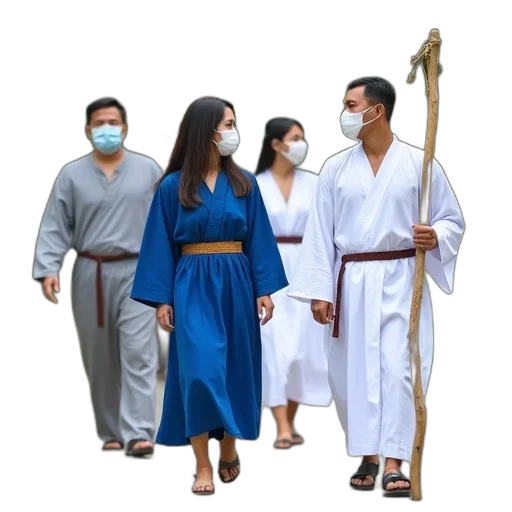 mask, staff, concept art, fog, forest, fire, underwater, group transparent PNG cut-out