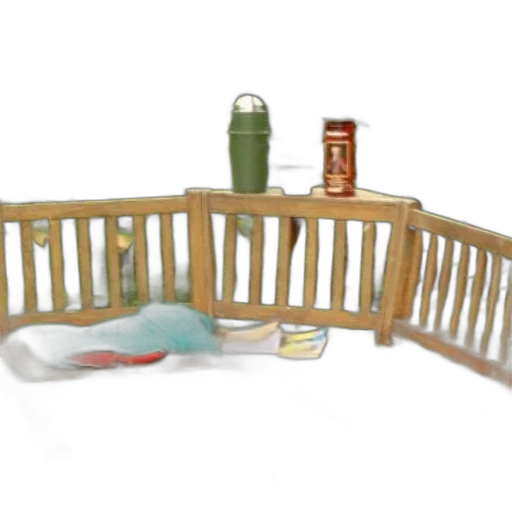 furniture, beach, wooden, bench, green, cushion, books, thermos transparent PNG cut-out