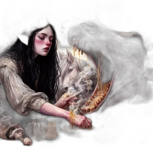 dragon, creature, fantasy art, concept art, photorealistic, watercolor, fire, fog transparent PNG cut-out