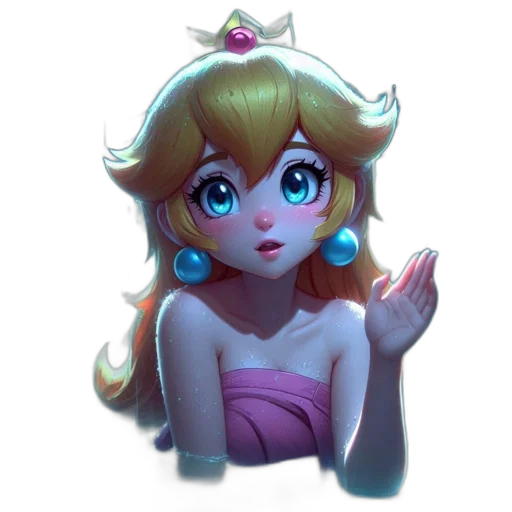 crown, dress, face, staff, concept art, fantasy art, pixel art, 3d render transparent PNG cut-out