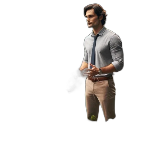 jacket, staff, creature, weapon, 3d render, concept art, pixel art, photorealistic transparent PNG cut-out