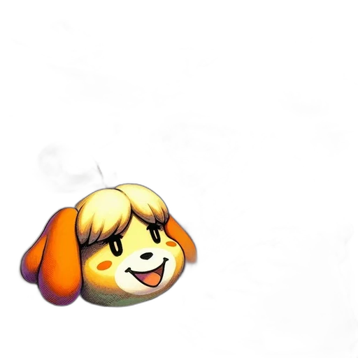 staff, animal, face, mask, pixel art, 3d render, concept art, anime transparent PNG cut-out