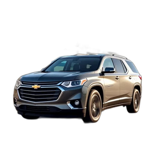 car, chevrolet, traversent, being transparent PNG cut-out