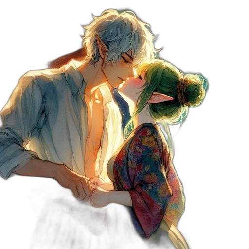 watercolor, concept art, fantasy art, anime, fire, neon lights, sunset, outer space transparent PNG cut-out