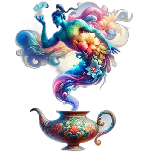 dragon, staff, fantasy art, concept art, photorealistic, 3d render, colorful, blue transparent PNG cut-out