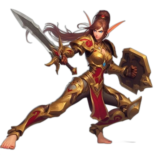 weapon, sword, staff, concept art, fantasy art, pixel art, anime, golden transparent PNG cut-out