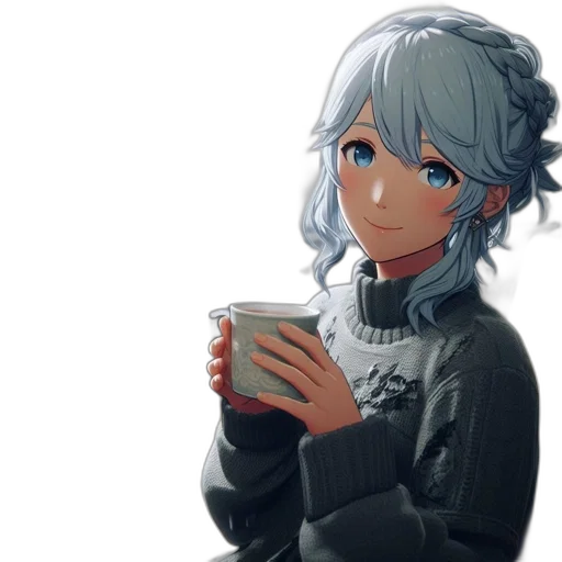 robot, face, food, anime, pixel art, concept art, watercolor, snow transparent PNG cut-out