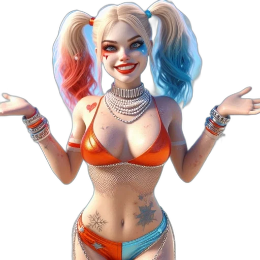 concept art, comic book art, fantasy art, cartoon, animated, female, character, two-toned transparent PNG cut-out