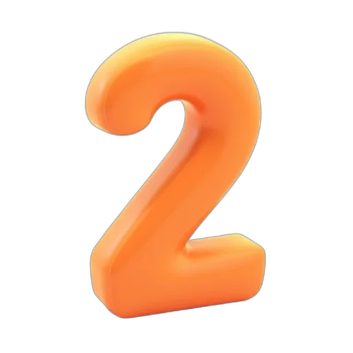 3d render, second, image, shows, number, stylized, three-dimensional, appearance transparent PNG cut-out