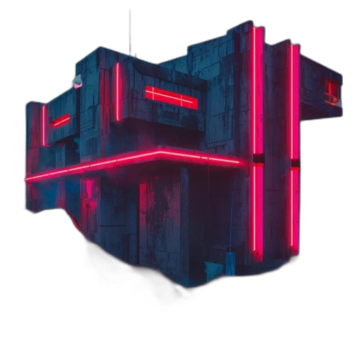 robot, building, furniture, jacket, cyberpunk, 3d render, concept art, vaporwave transparent PNG cut-out