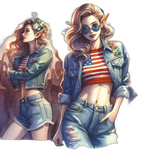 jacket, concept art, comic book art, watercolor, pixel art, neon lights, pastel, colorful transparent PNG cut-out