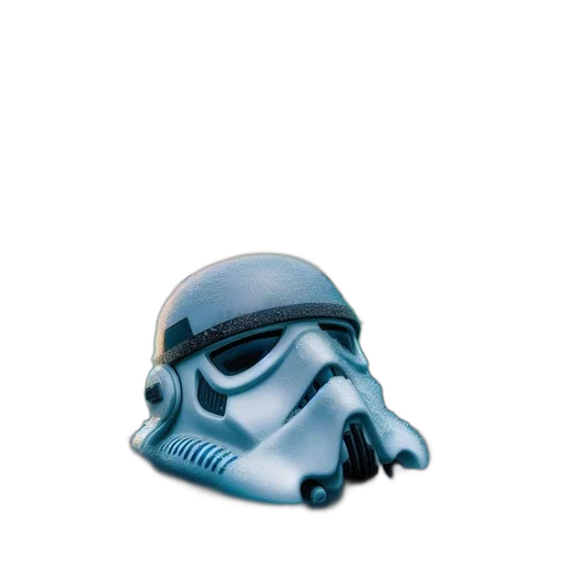 mask, robot, hat, weapon, 3d render, concept art, photorealistic, stormtrooper transparent PNG cut-out