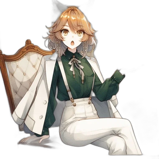 staff, jacket, crown, dragon, concept art, anime, pixel art, fantasy art transparent PNG cut-out