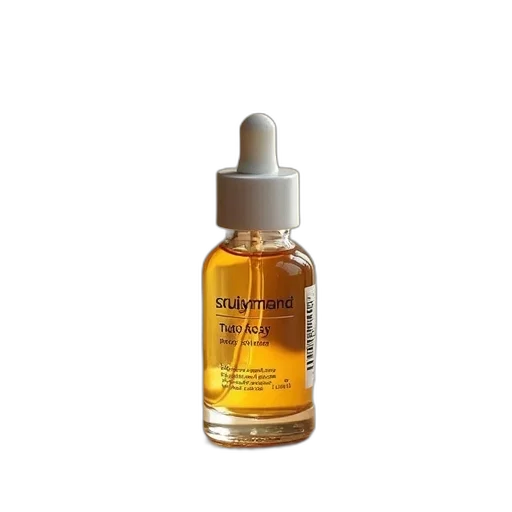 bottle, small, liquid, white, cap, placed, wooden, surface transparent PNG cut-out