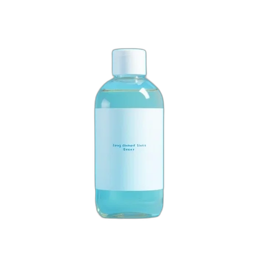 bottle, hair, underwater, blue, liquid, soap, white, label transparent PNG cut-out
