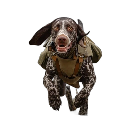animal, staff, jacket, creature, photorealistic, concept art, 3d render, german transparent PNG cut-out