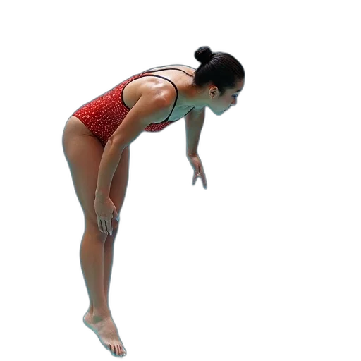staff, photorealistic, 3d render, oil painting, swimmer, china, dives, compete transparent PNG cut-out