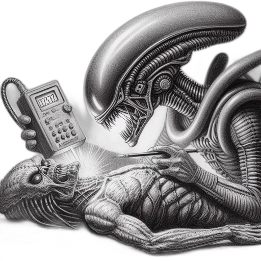 creature, animal, robot, dragon, concept art, comic book art, cyberpunk, photorealistic transparent PNG cut-out