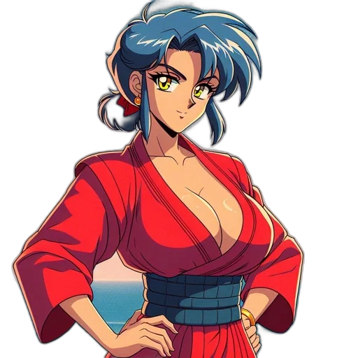 dress, jacket, staff, weapon, anime, vaporwave, pixel art, concept art transparent PNG cut-out