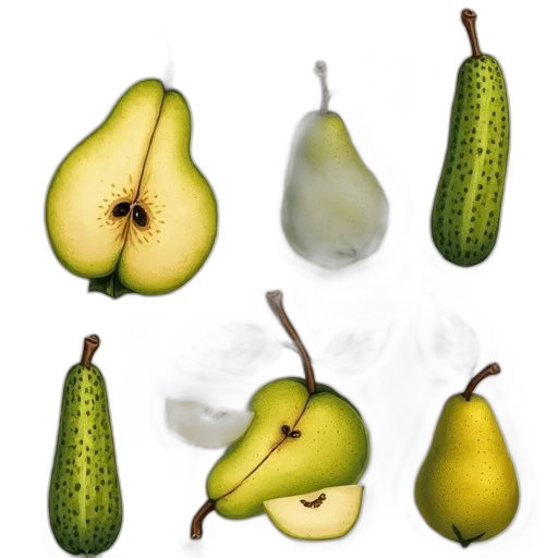 food, hat, crown, photorealistic, 3d render, concept art, picklesy, pear transparent PNG cut-out