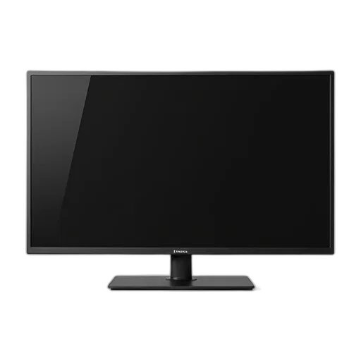 furniture, 3d render, sleek, modern, flat-screen, television, black, bezel transparent PNG cut-out