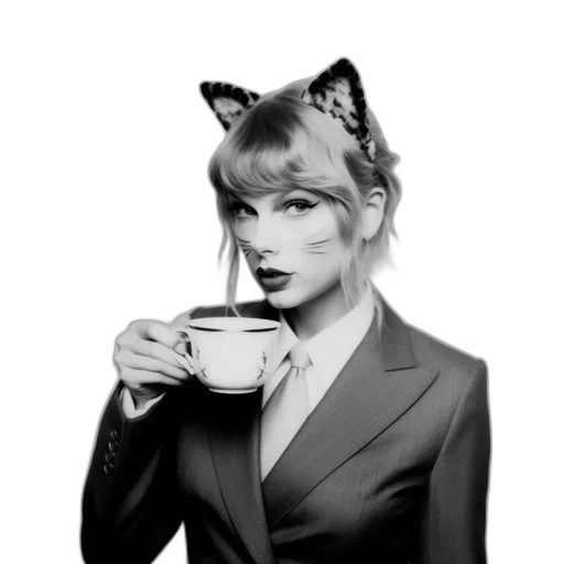 photorealistic, cartoon, 3d render, pixel art, monochrome, stylishly, dressed, woman transparent PNG cut-out
