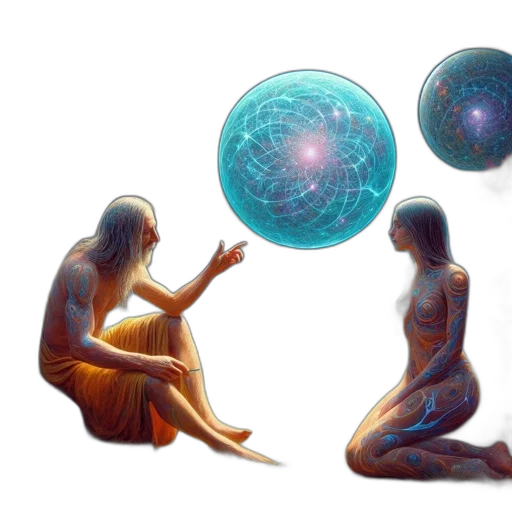 concept art, fantasy art, outer space, blue, mystic, luminescent, forest, two transparent PNG cut-out