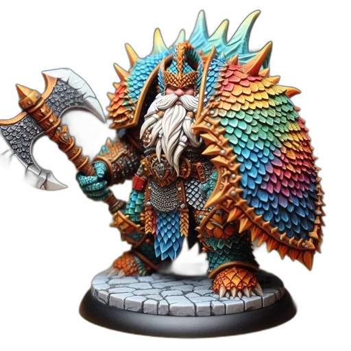 dragon, fantasy art, concept art, pixel art, miniature, figurine, warrior, adorned transparent PNG cut-out
