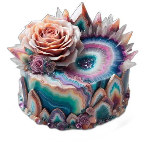 crown, jewelry, hat, flower, vaporwave, 3d render, photorealistic, pastel transparent PNG cut-out