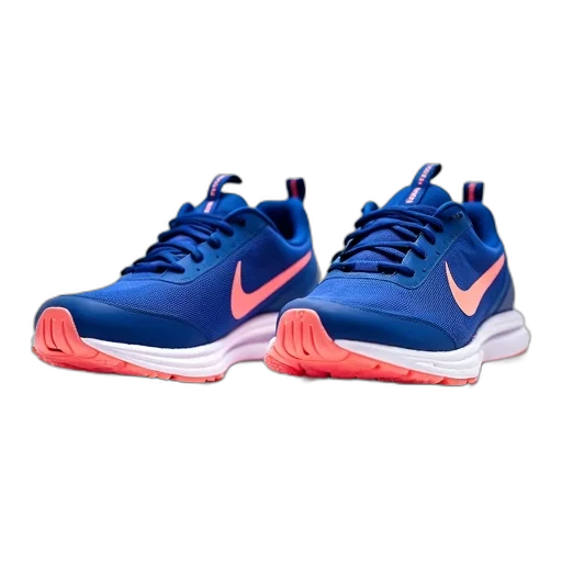 shoes, neon, pair, blue, pink, running, white, soles transparent PNG cut-out