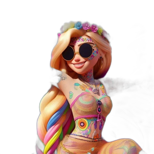 dress, jewelry, 3d render, fantasy art, concept art, cartoon, colorful, pastel transparent PNG cut-out