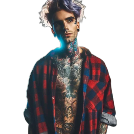 jacket, animal, creature, face, cyberpunk, photorealistic, watercolor, concept art transparent PNG cut-out