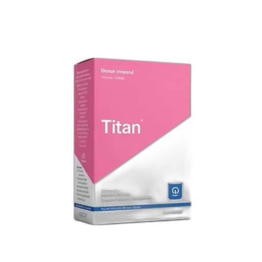 vaporwave, 3d render, pink, white, box, word, titan, displayed transparent PNG cut-out