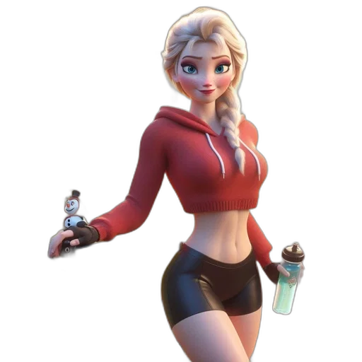 jacket, dress, weapon, bottle, concept art, 3d render, cartoon, fantasy art transparent PNG cut-out