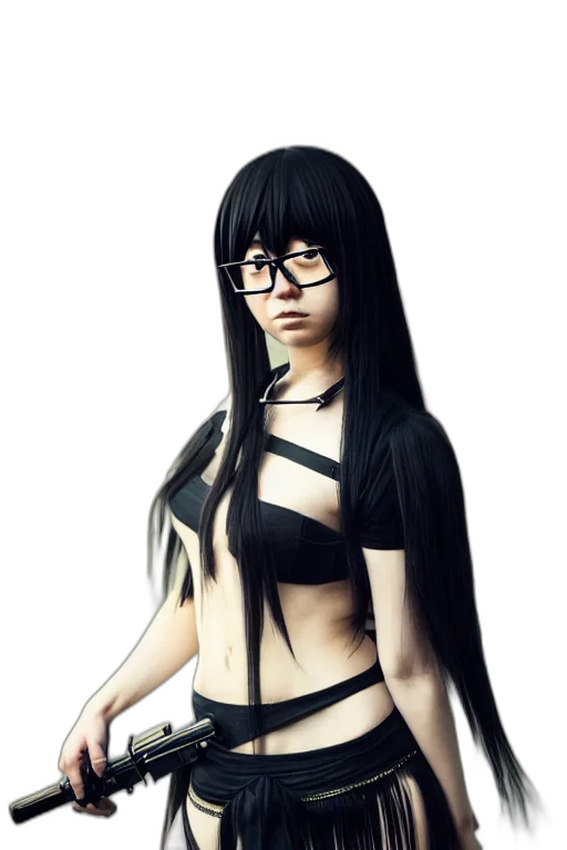 staff, dress, 3d render, fantasy art transparent PNG cut-out