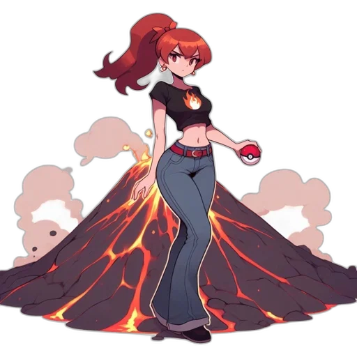dress, staff, concept art, pixel art, anime, fantasy art, fire, red transparent PNG cut-out