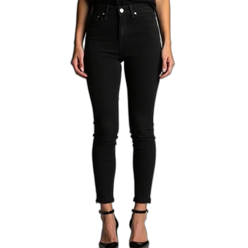 ultimate, skinny, jeannie, ankle, pants, stretch, black, 7th transparent PNG cut-out