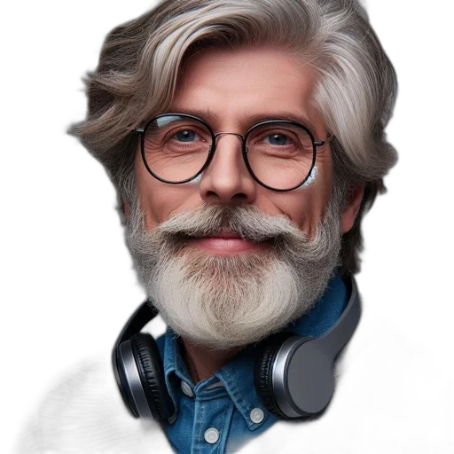 face, hair, staff, jacket, photorealistic, cartoon, fantasy art, concept art transparent PNG cut-out
