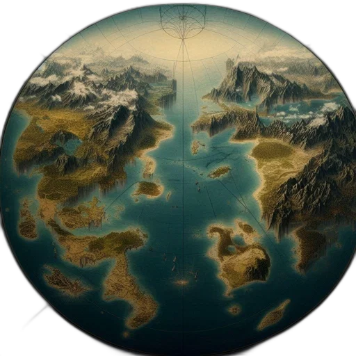 dragon, concept art, fantasy art, 3d render, outer space, detailed, circular, map transparent PNG cut-out