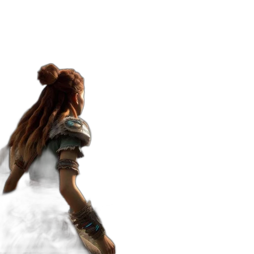 sword, 3d render, concept art, fantasy art, photorealistic, snow, woman, wearing transparent PNG cut-out