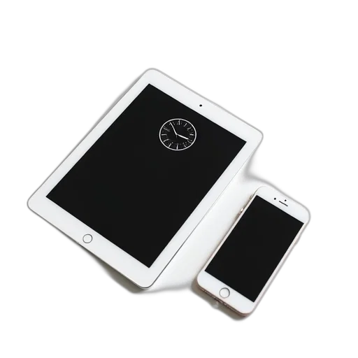 jewelry, furniture, white, tablet, black, screen, displaying, clock transparent PNG cut-out