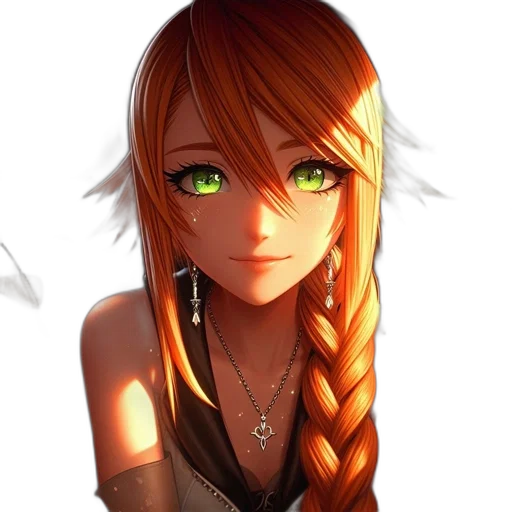 face, hair, staff, jewelry transparent PNG cut-out