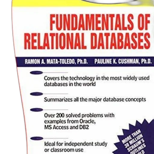 book, cover, titled, fundamentals, relational, databases, ramon, mata-toledo transparent PNG cut-out