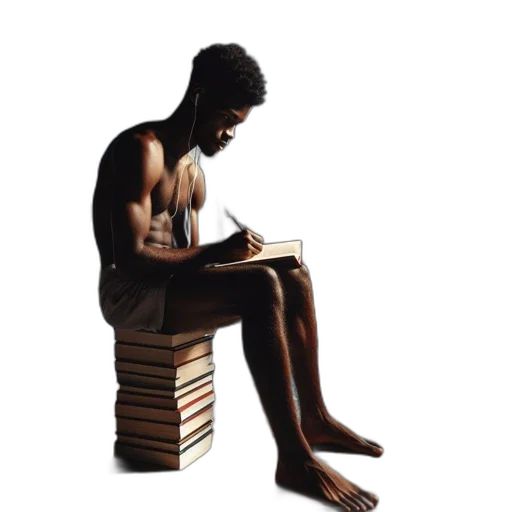 concept art, photorealistic, comic book art, 3d render, shirtless, young, man, sketches transparent PNG cut-out