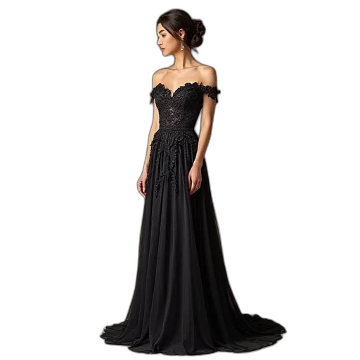 dress, dark, image, women transparent PNG cut-out
