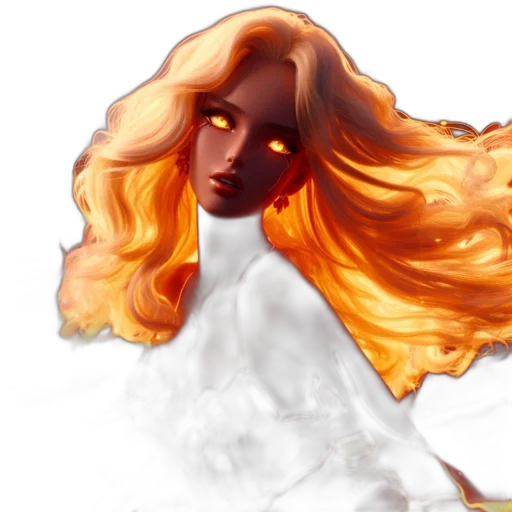 hair, face, fantasy art, concept art transparent PNG cut-out