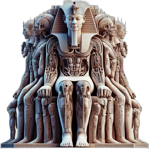 crown, furniture, robot, concept art, fantasy art, elaborate, stone, sculpture transparent PNG cut-out