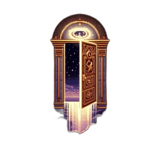 furniture, concept art, pixel art, fantasy art, cyberpunk, outer space, golden, grand transparent PNG cut-out