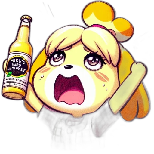 bottle, food, anime, concept art, pixel art, watercolor, cartoon, dog transparent PNG cut-out